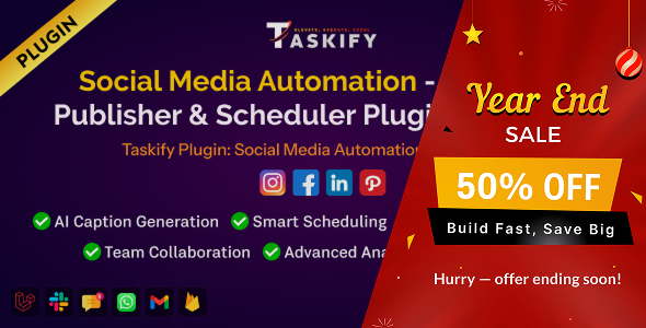 Social Media Automation - Manager, Publisher & Scheduler Plugin for Taskify