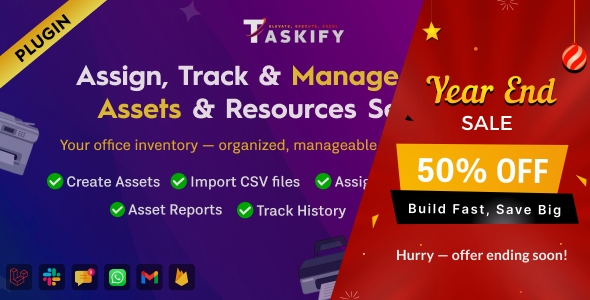 Assets & Resources Organizer, Tracker and Management Plugin for Taskify