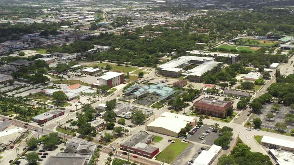 Aerial View Downtown Ft Myers Fl Usa