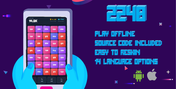 2248 Number Puzzle Game – React + TypeScript Mobile App with AdMob, Firebase & IAP