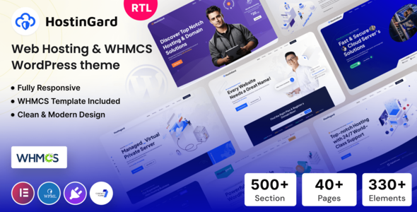 Hostingard - Web Hosting WordPress Theme with WHMCS