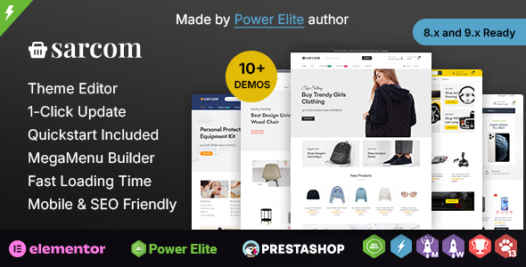 Sarcom - Multi purpose Elementor PrestaShop Theme