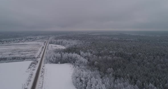 Winter Road Field