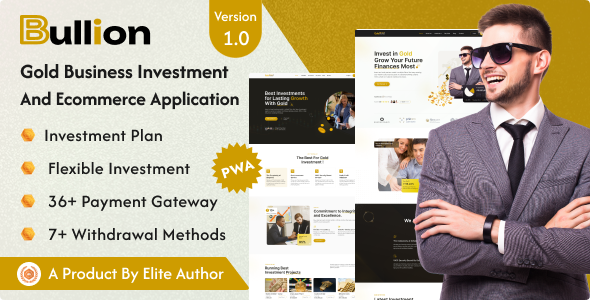Bullion - Gold HYIP Investment And Ecommerce Application
