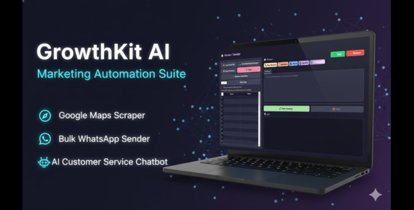 GrowthKit AI | G-Maps Scraper, WhatsApp Sender & AI Chatbot Automation