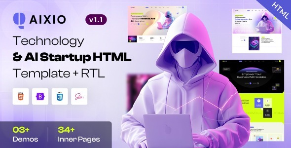 Aixio - Technology & AI Startup HTML Template