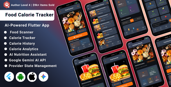 AI Calorie & Nutrition Tracker Flutter App | AI Food Nutrition Analysis App