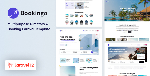 Bookinga - Laravel 12 Booking and Directory Template