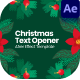 Christmas Text Opener After Effect - VideoHive Item for Sale