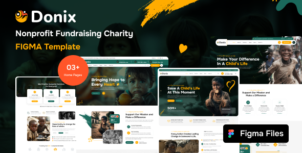 Donix - Charity & Fundraising Figma Template