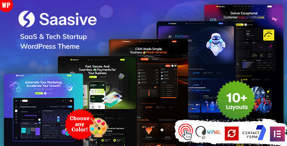 Saasive - SaaS & Tech Startup WordPress Theme