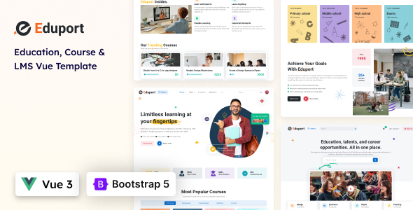 Eduport - Vue 3 LMS, Education and Course Template