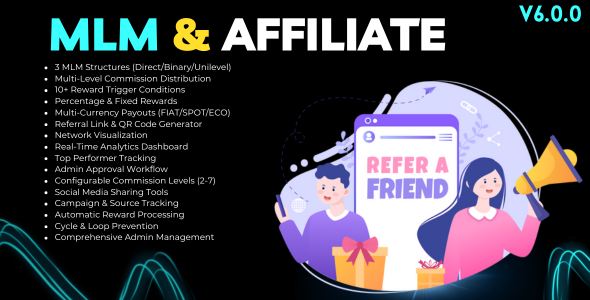 MLM & Affiliate System for Bicrypto - Multi-Level Marketing, Referral Rewards & Network Commissions