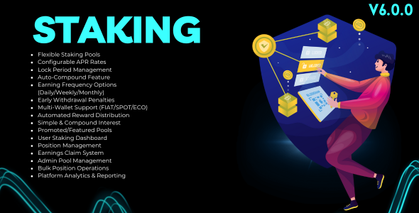 Staking for Bicrypto - Token Staking Pools, APR Rewards & Auto-Compound System Addon