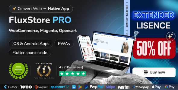 Fluxstore Pro - Flutter E-commerce Full App for Magento, Opencart, and Woocommerce