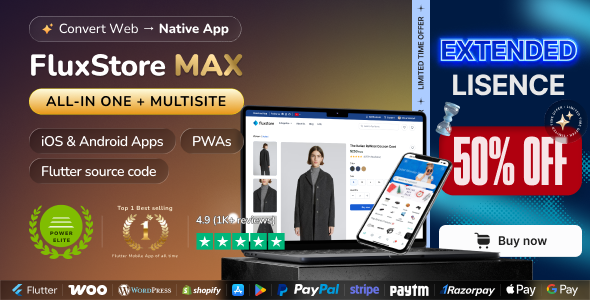 FluxStore MAX - The All-in-One and Multisite E-Commerce Flutter App for Businesses of All Sizes