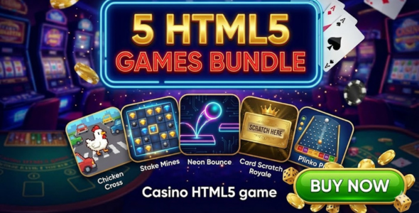5 HTML5 Casino Games Bundle