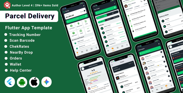 Courier Delivery App in Flutter | Online Parcel Tracking App | Parcel Delivery App with Flutter