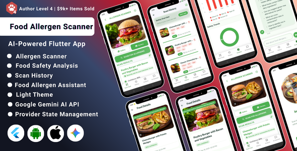 AI Food Allergy Scanner Flutter App | Allergy Tracker App