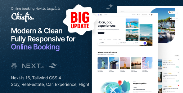 Chisfis - Online Booking NextJs Template