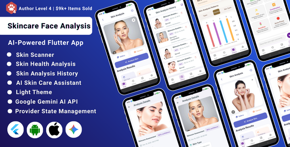 AI-Powered Skincare Face Analysis Flutter App | Skin Scanner & Product Recommendations