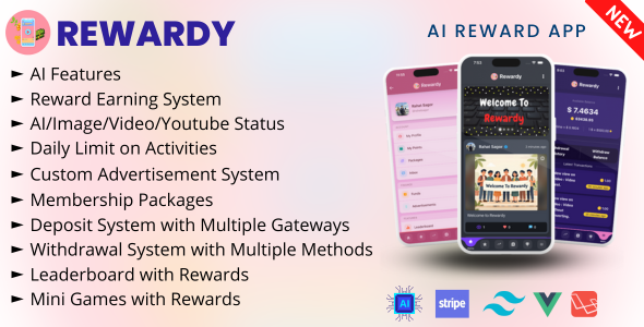 Rewardy - AI Status App with Reward Points + PWA + Backend