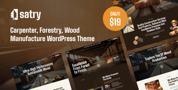 Satry – Carpentry, Forestry & Wood Manufacturing WordPress Theme