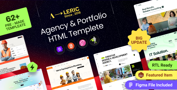 Aleric – Digital Agency & Creative Portfolio HTML Template