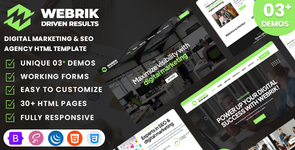 Webrik - Digital Marketing & SEO Agency HTML Template