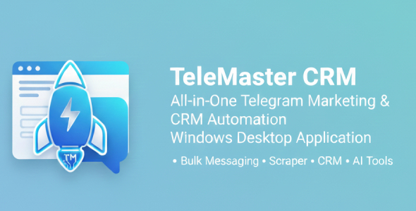 TeleMaster CRM – All-in-One Telegram Marketing & CRM Automation (Windows Desktop App)