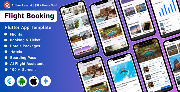 AI-Powered Flight Booking Flutter App Template | Flight Ticket Booking | Flight App