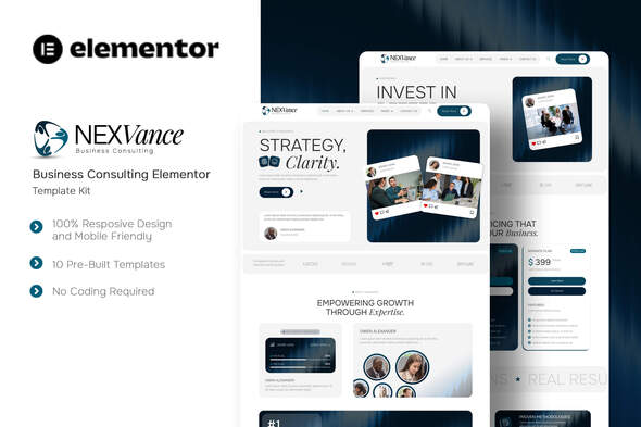 Nexvance - Business Consulting Elementor Template Kit