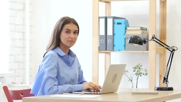 Shaking Head to Gesture Yes, Woman Gesturing Agreement