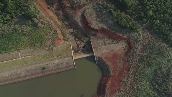 Dam and dry river in Brazil