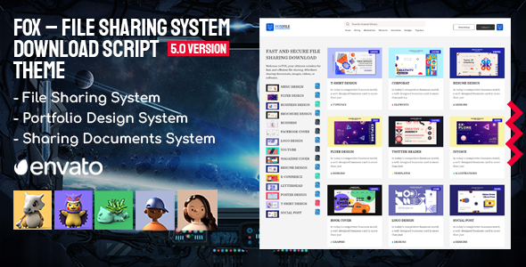 FOX – File Sharing System Download Script Theme