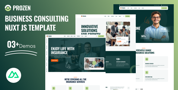 Prozen - Business Consulting Vue Nuxt Js Template