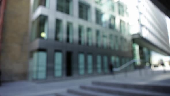 Businessman walking whilst on the phone