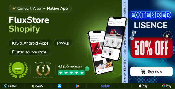 FluxStore Shopify - The Best Flutter E-commerce app