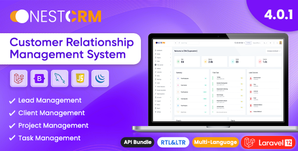 Onest CRM - Customer Relationship Management System | Laravel Web Application