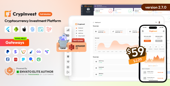 CrypInvest - Cryptocurrency Investment Platform Full Solution
