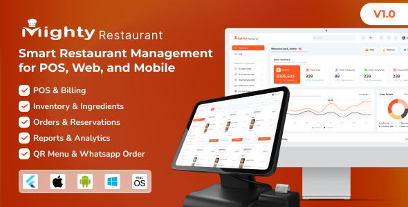 Mighty Restaurant - Restaurant Management System SAAS
