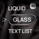 Liquid Glass Text List - VideoHive Item for Sale