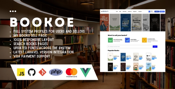 Bookoe - BookStore Script System with website