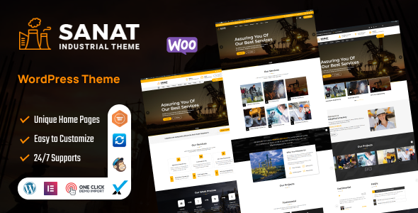Sanat - Factory & Industry WordPress Theme