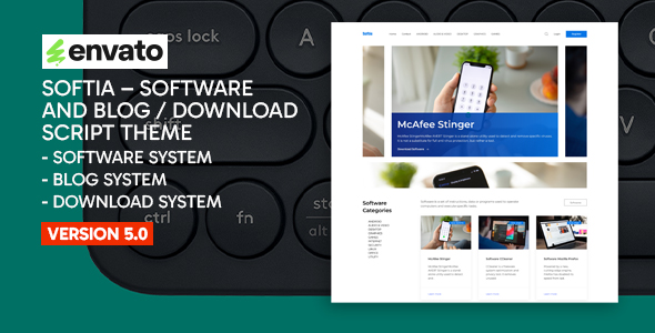 Softia – Software and Blog / Download script Theme