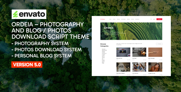 Ordeia – Photography and Blog / Photos Download script Theme