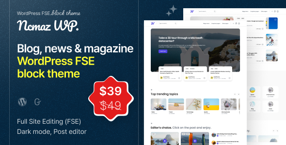 Ncmaz - News Magazine FSE WordPress Block Theme