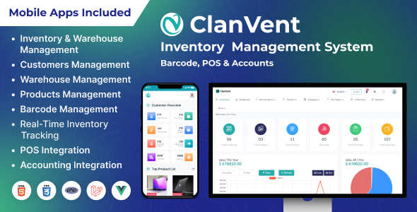 ClanVent - Inventory Management System with Barcode, POS & Accounts