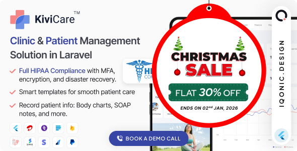 KiviCare(TM) – Clinic Management System for Healthcare with Appointments & EMR (Laravel + Flutter)