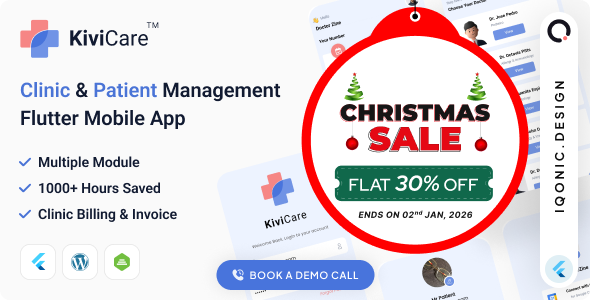 KiviCare(TM) Flutter 3.x App - Clinic & Patient Management System for Flutter and WordPress